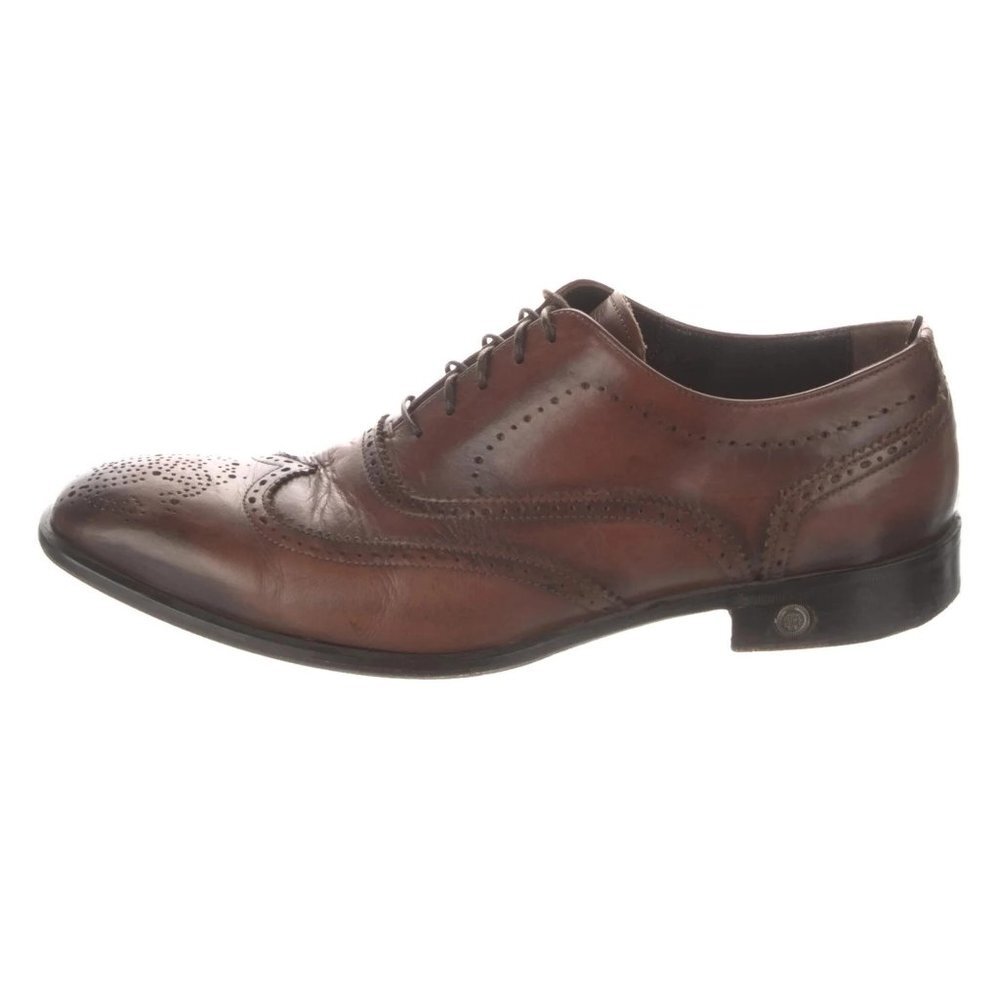 ROBERTO CAVALLI Leather Lasercut Accents Brogues Sz EU 41 US 8 w/ Box - Picture 2 of 6